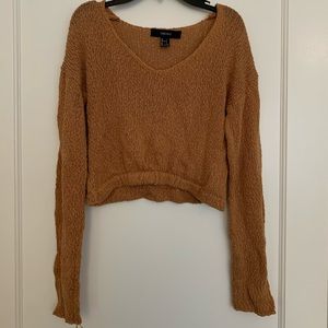 Brown Forever 21 Crop Sweater